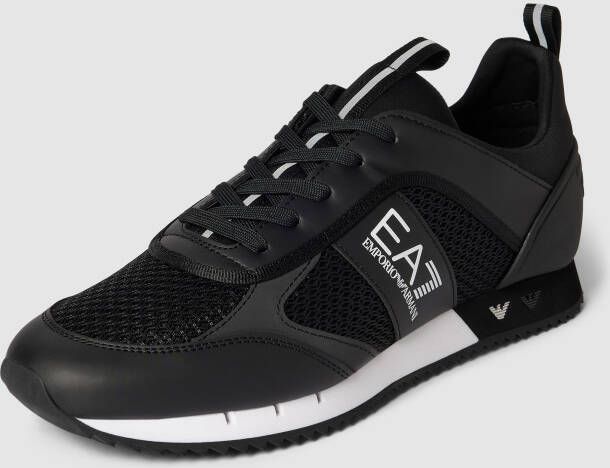 EA7 Emporio Armani Sneakers met labeldetails model 'Black&White Laces'