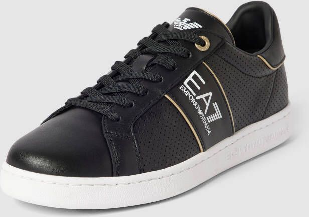 EA7 Emporio Armani Sneakers met labeldetails model 'SNEAKER ACTION LEATHER'