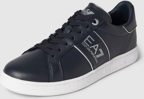 EA7 Emporio Armani Sneakers met labeldetails model 'SNEAKER ACTION LEATHER' - Foto 5