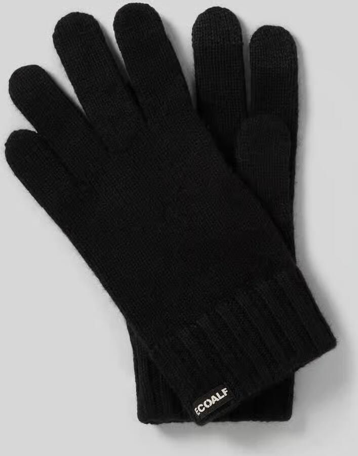 ECOALF Handschoenen van een mix van wol en viscose met labeldetail