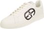 Emporio Armani Crème Leren Sneakers White Heren - Thumbnail 3