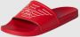 Emporio Armani PVC -muilezels met een groot logo Rood Heren - Thumbnail 2
