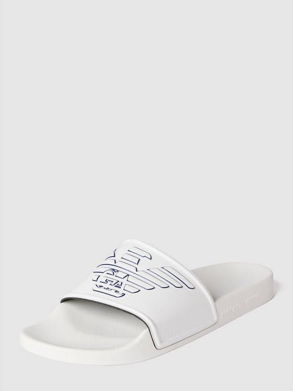 Emporio Armani Slippers met labeldetails