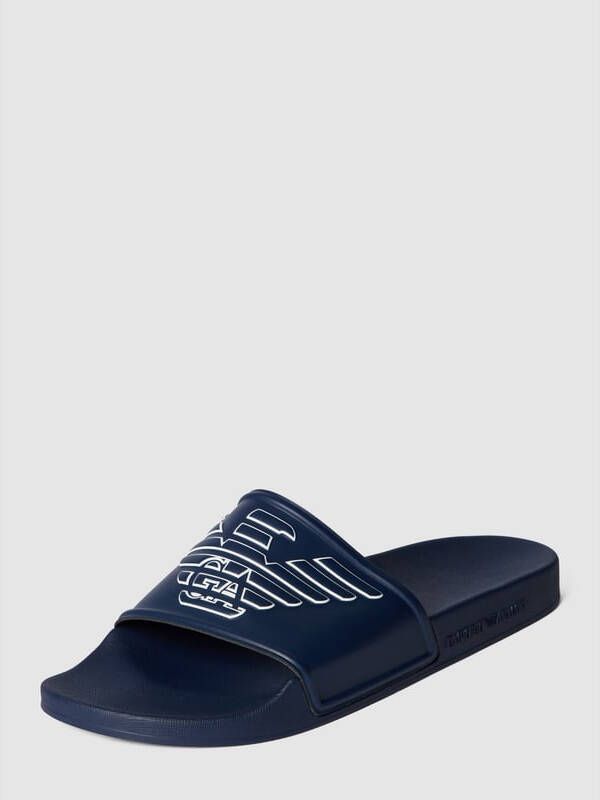 Emporio Armani Slippers met labeldetails