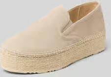 Espadrij Espadrilles van leer met plateauzool