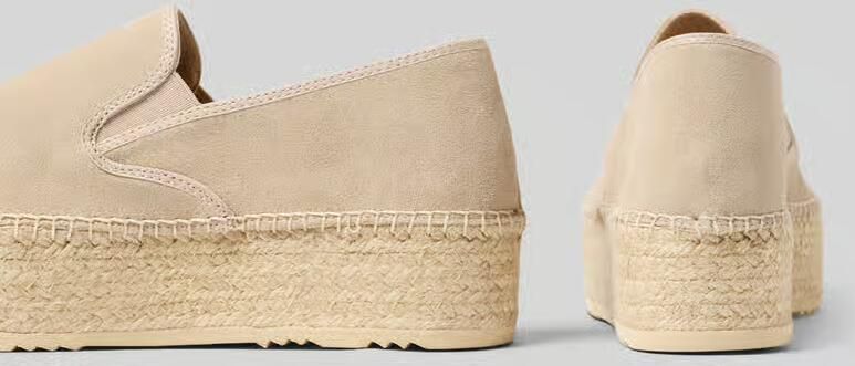 Espadrij Espadrilles van leer met plateauzool - Foto 2