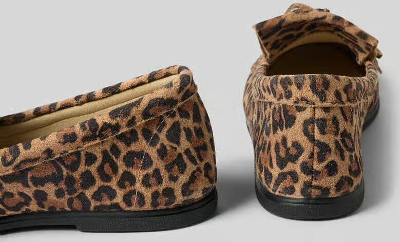 Espadrij Mocassins van leer in all-over look model 'MOCCASINS VELOUR LEO' - Foto 2