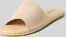 Espadrij Sandaaltjes met labeldetail model 'PLAGE VELOUR'