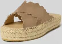 Espadrij Slippers van leer met lichte profielzool model 'LYON'