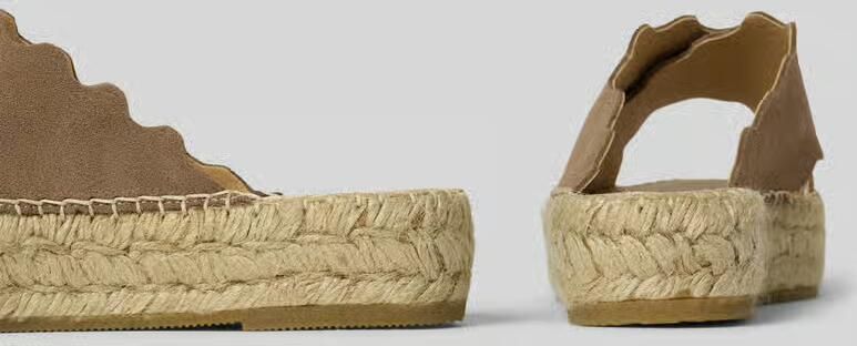 Espadrij Slippers van leer met lichte profielzool model 'LYON' - Foto 2