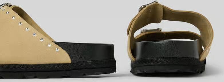 Espadrij Slippers van leer met reliëflogo model 'AMI' - Foto 2