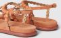 Alma en Pena Leren sandalen met siersteentjes - Thumbnail 2