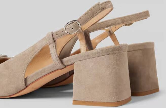 Alma en Pena Leren sandalen met strass-steentjes