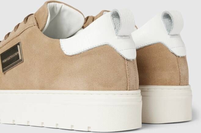 Antony Morato Sneakers van leer met labelapplicatie