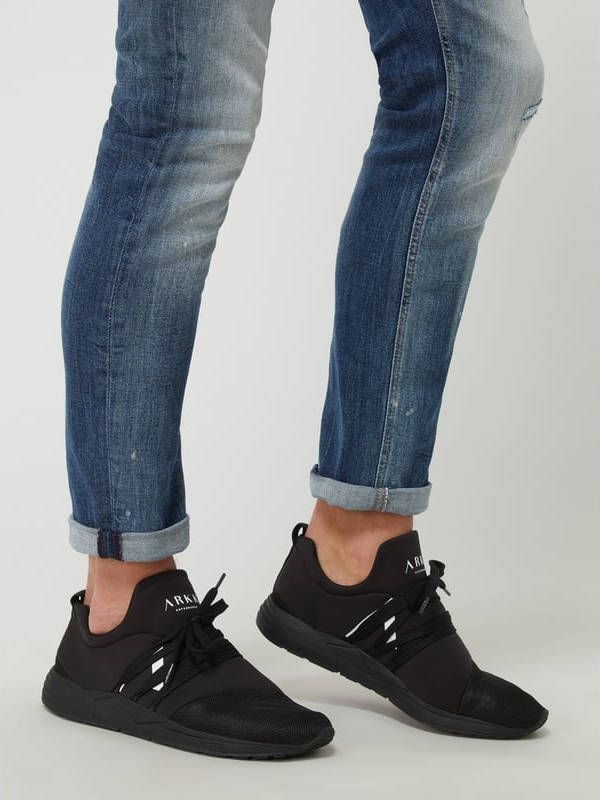 Arkk Copenhagen Sneakers met mesh inzetten model 'Raven'