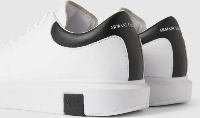 Armani Exchange Leren sneakers met labeldetails