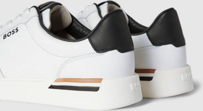 Boss Sneakers van leer met labeldetails model 'Clint'