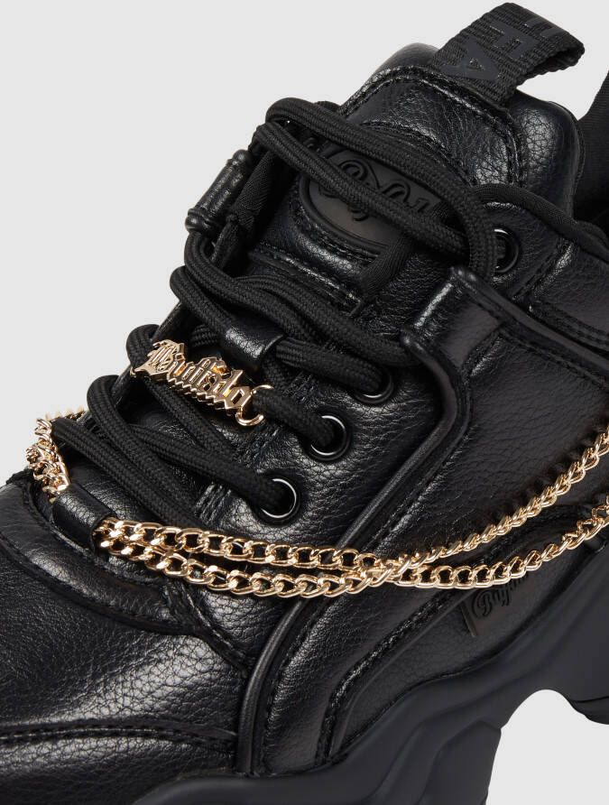 Buffalo Sneakers in leerlook model 'Binary Chain'