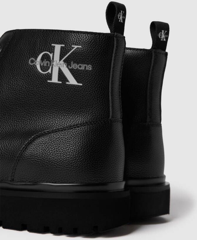 Calvin Klein Jeans Boots met labelprints model 'LUG MID LACEUP BOOT'