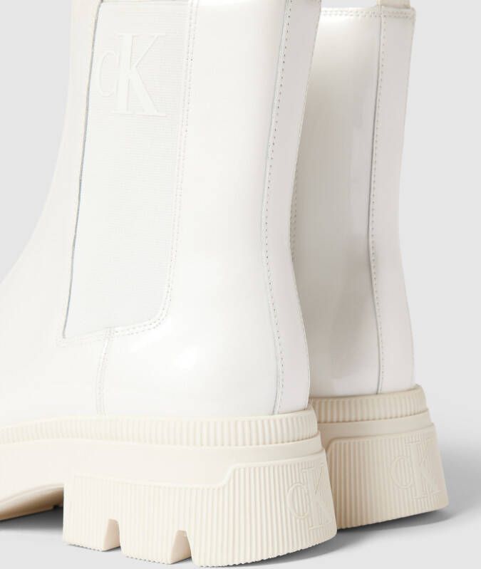 Calvin Klein Jeans Chelsea boots in laklook