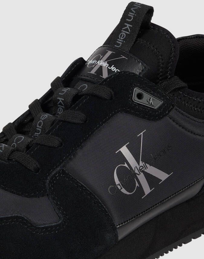 Calvin Klein Jeans Sneaker van leer en textiel
