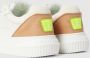 Calvin Klein Chunky Cupsole Fluo Contrast Lage sneakers Leren Sneaker Dames Wit - Thumbnail 9
