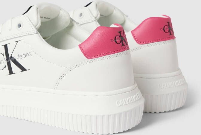 Calvin Klein Jeans Sneakers van leer model 'CHUNKY CUPSOLE LACEUP MON'