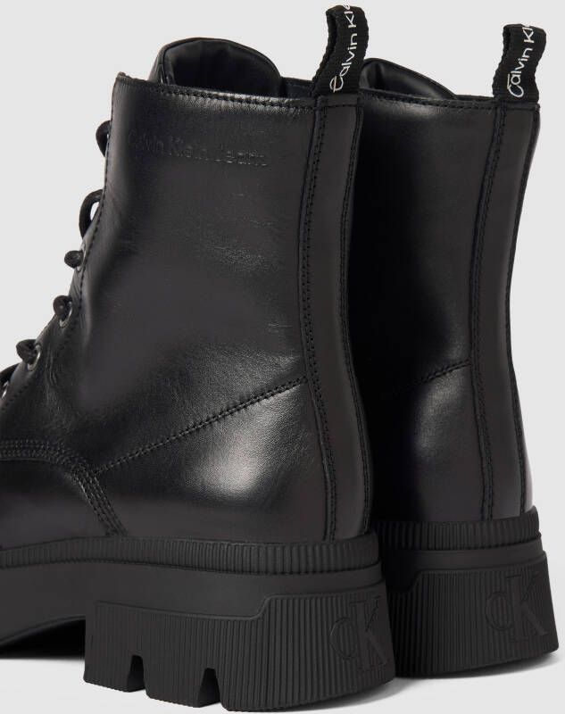 Calvin Klein Jeans Veterboots van echt leer met label in reliëf model 'CHUNKY'