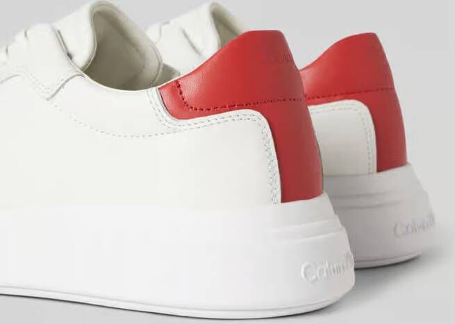 CK Calvin Klein Sneakers met vetersluiting in effen design
