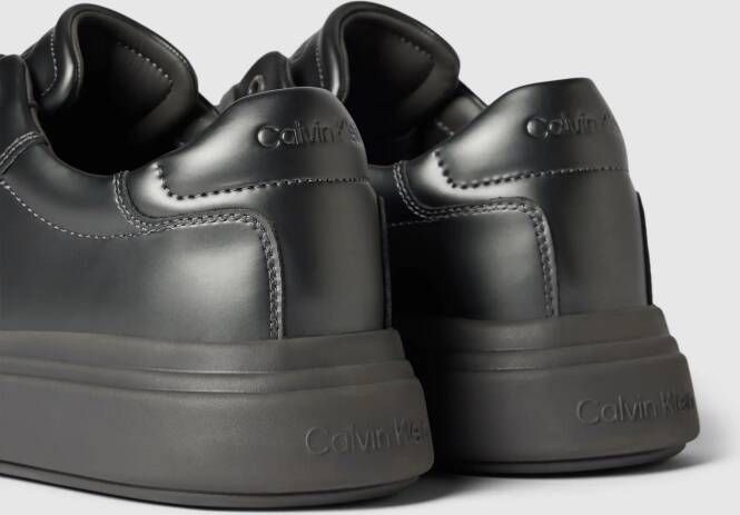 CK Calvin Klein Sneakers van leer in effen design