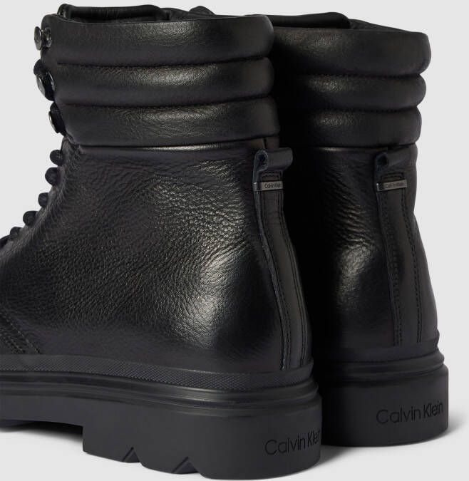 CK Calvin Klein Veterboots van leer met labeldetail