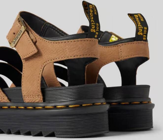 Dr. Martens Sandalen van leer met plateauzool