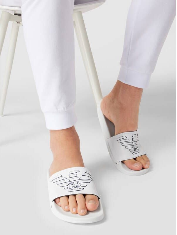 Emporio Armani Slippers met labeldetails