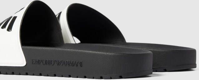 Emporio Armani Slippers met labelprint model 'Eagle'