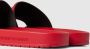 Emporio Armani Gedurfde Logo Print PVC Sliders Red Unisex - Thumbnail 2