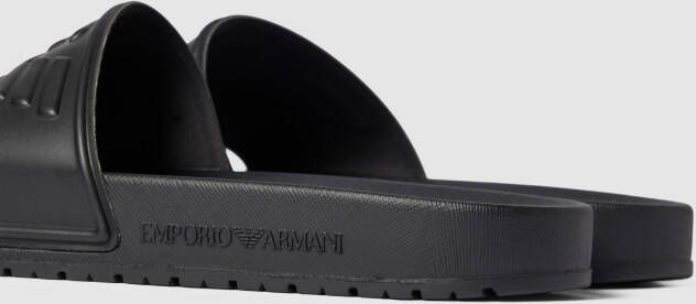 Emporio Armani Slippers met labelprint model 'Eagle'