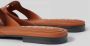 GUESS Ciella dames leren slip-on teenslippers comfortabel bruin - Thumbnail 3