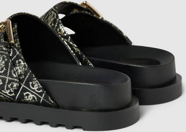 Guess Slippers met sierketting model 'FATEMA'