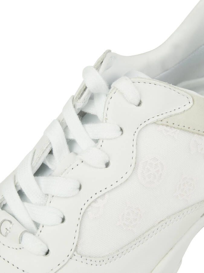 Guess Sneakers van leer en textiel model 'Luckee'