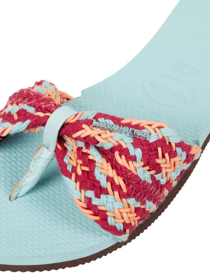 Havaianas Teenslippers in gevlochten look