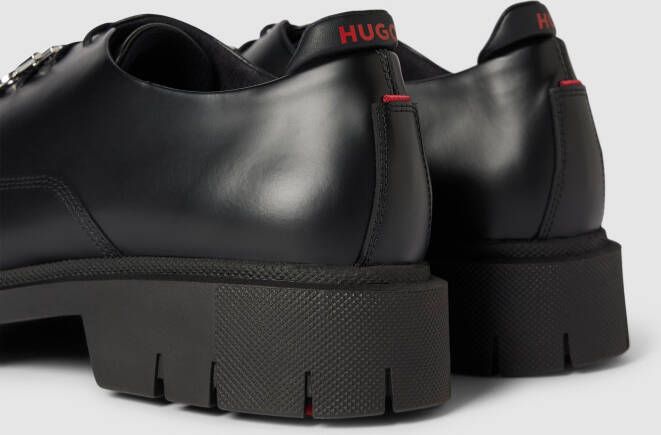 HUGO Derby schoenen van leer met labelapplicatie model 'Denzel'