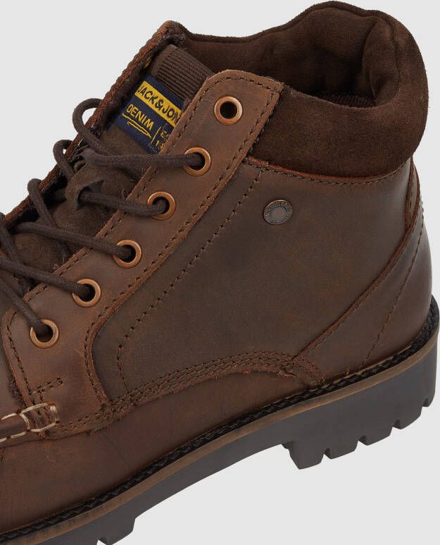 jack & jones Leren boots met siernaden model 'Brockwell'