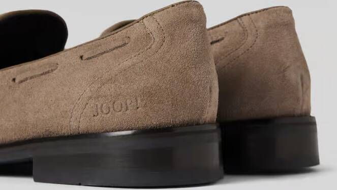 JOOP! SHOES Loafers van leer met labeldetail