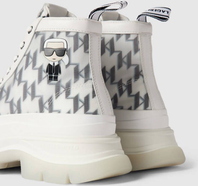 Karl Lagerfeld High top sneakers met labelprint model 'LUNA'