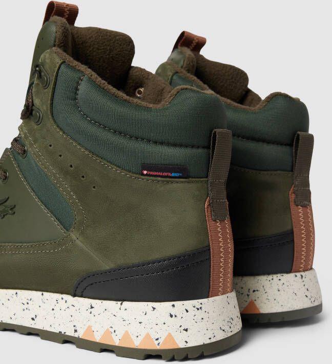 Lacoste High top sneakers van leermix met labeldetail model 'URBAN'