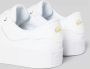 Lacoste Logo Sneakers Mat Leer Zijlabel In reliëf Brede Zool White Dames - Thumbnail 24
