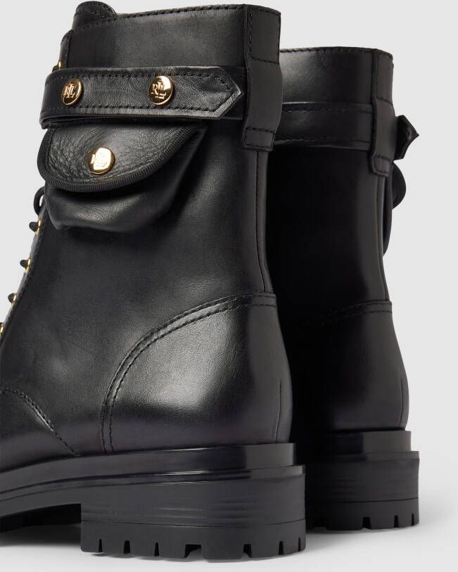 Lauren Ralph Lauren Boots van leer met labeldetail model 'CAMMIE'