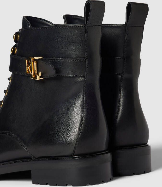 Lauren Ralph Lauren Boots van leer met labeldetail model 'ELRIDGE'