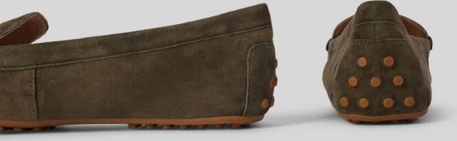 Lauren Ralph Lauren Leren loafers met labelapplicatie van Lauren Ralph LaureL model 'BARNSBURY'