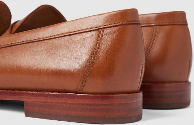 Lauren Ralph Lauren Pennyloafers van leer met labeldetail model 'WYNNIE'